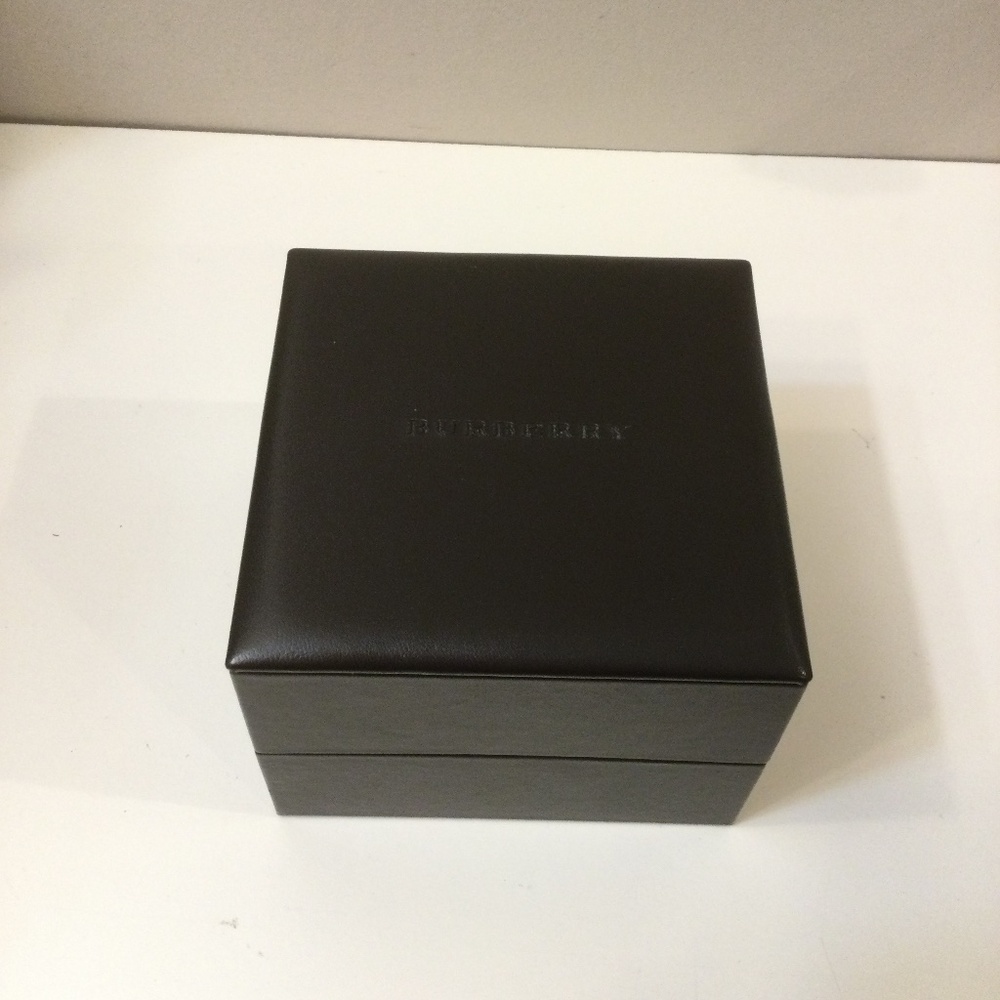 Burberry Brown Faux Leather  Watch Box  Case Storage Gift Original Empty Box